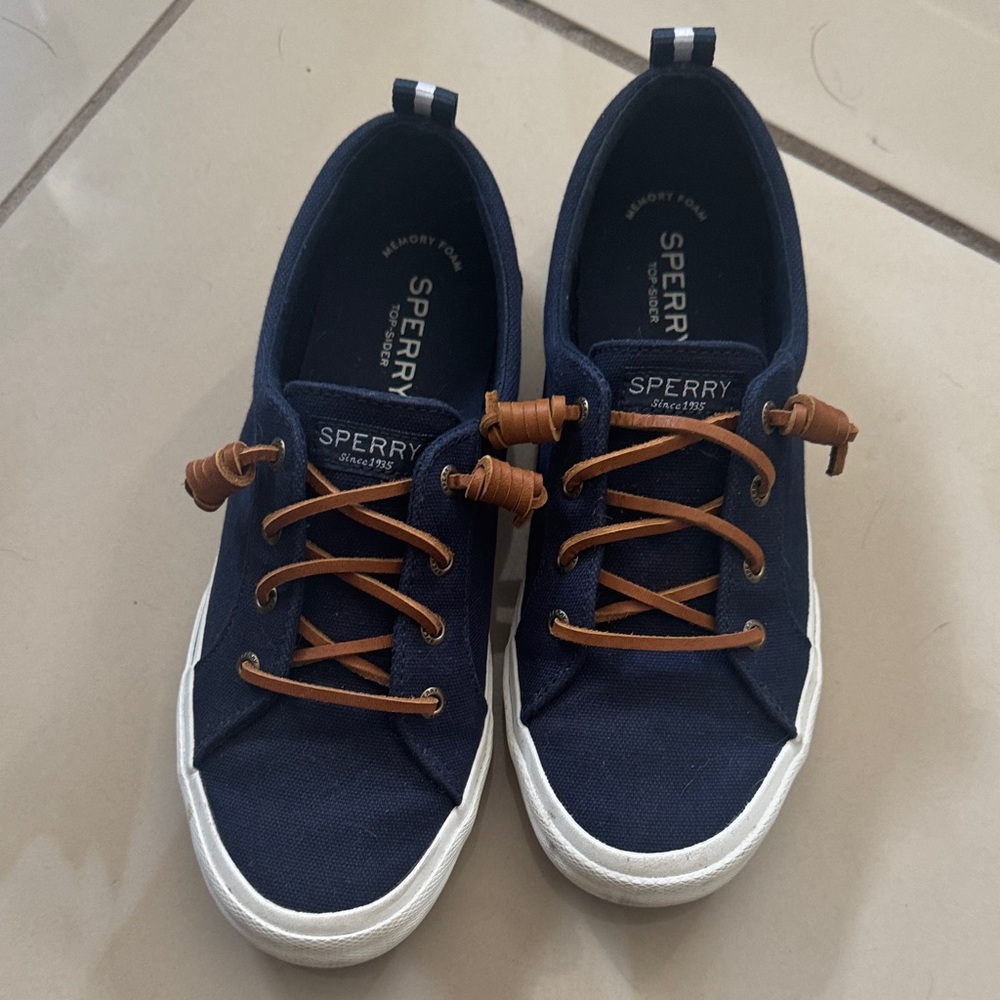 Sperry women’s Navy and Brown Boat Shoes